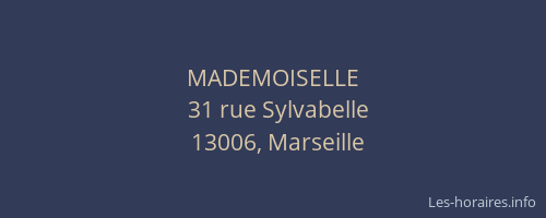 MADEMOISELLE
