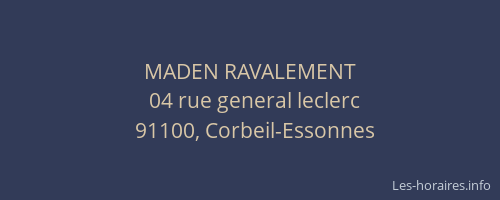 MADEN RAVALEMENT