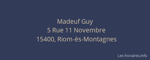 Madeuf Guy