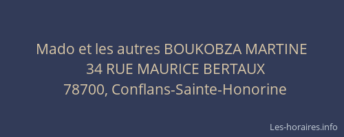 Mado et les autres BOUKOBZA MARTINE