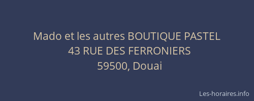 Mado et les autres BOUTIQUE PASTEL