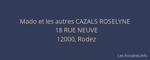 Mado et les autres CAZALS ROSELYNE