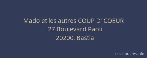 Mado et les autres COUP D' COEUR