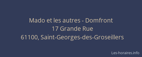Mado et les autres - Domfront