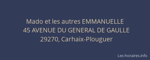 Mado et les autres EMMANUELLE