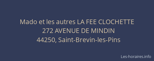 Mado et les autres LA FEE CLOCHETTE