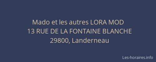 Mado et les autres LORA MOD