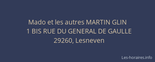 Mado et les autres MARTIN GLIN