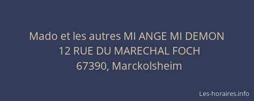 Mado et les autres MI ANGE MI DEMON