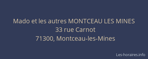 Mado et les autres MONTCEAU LES MINES