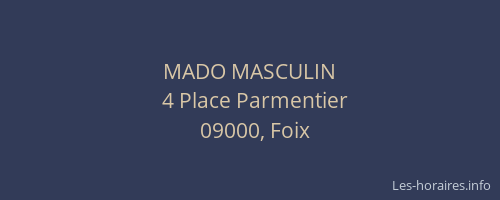 MADO MASCULIN