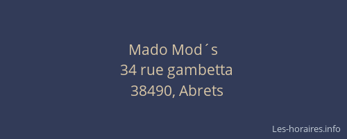 Mado Mod&acute;s