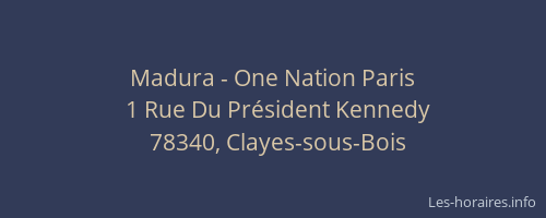 Madura - One Nation Paris
