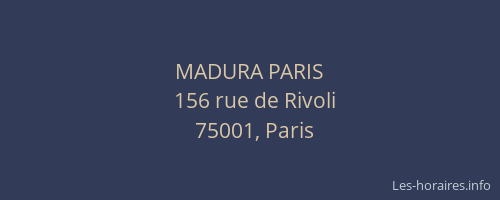 MADURA PARIS