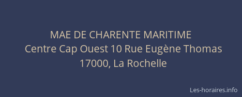 MAE DE CHARENTE MARITIME