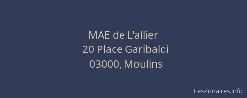 MAE de L'allier