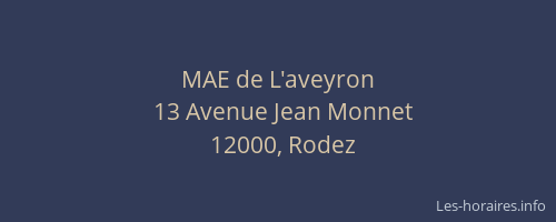 MAE de L'aveyron