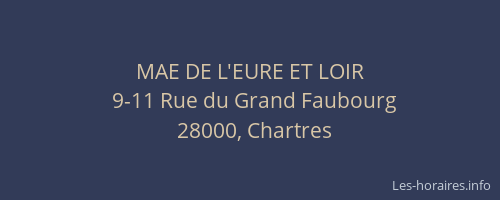 MAE DE L'EURE ET LOIR