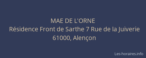MAE DE L'ORNE