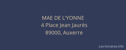 MAE DE L'YONNE