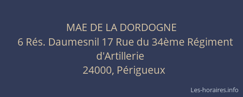 MAE DE LA DORDOGNE