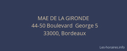 MAE DE LA GIRONDE
