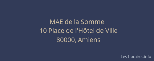 MAE de la Somme