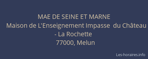 MAE DE SEINE ET MARNE