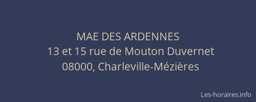 MAE DES ARDENNES
