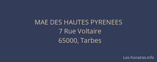 MAE DES HAUTES PYRENEES