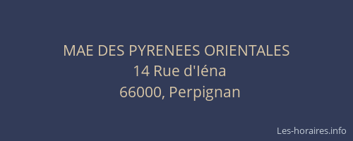MAE DES PYRENEES ORIENTALES