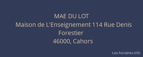 MAE DU LOT