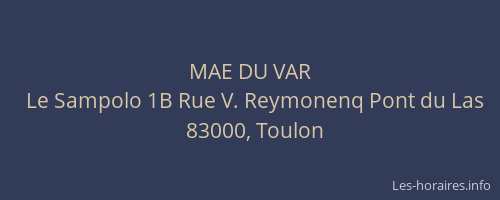 MAE DU VAR