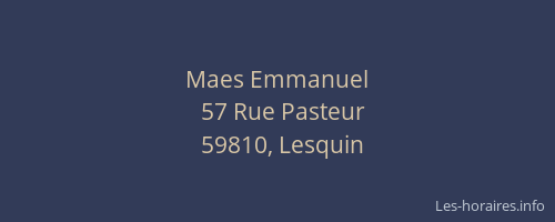 Maes Emmanuel