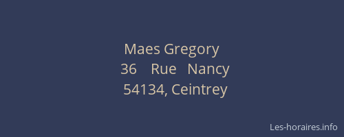Maes Gregory