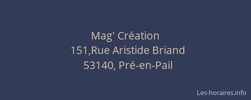 Mag' Cr&eacute;ation