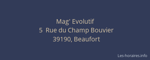 Mag' Evolutif