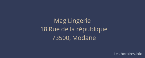 Mag'Lingerie