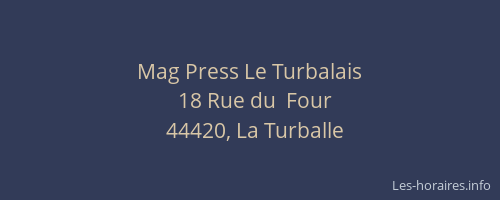 Mag Press Le Turbalais
