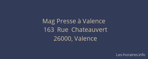 Mag Presse à Valence