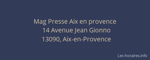 Mag Presse Aix en provence