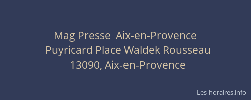 Mag Presse  Aix-en-Provence