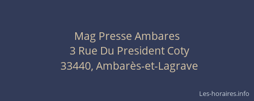 Mag Presse Ambares