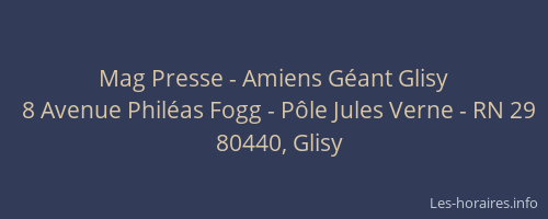 Mag Presse - Amiens G&eacute;ant Glisy