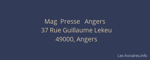 Mag  Presse   Angers