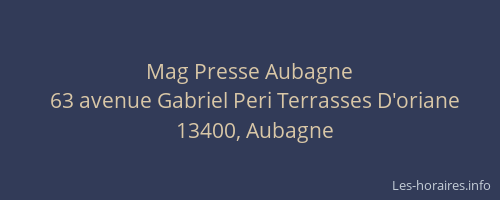 Mag Presse Aubagne