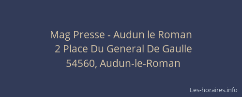 Mag Presse - Audun le Roman