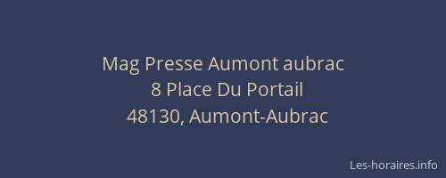 Mag Presse Aumont aubrac