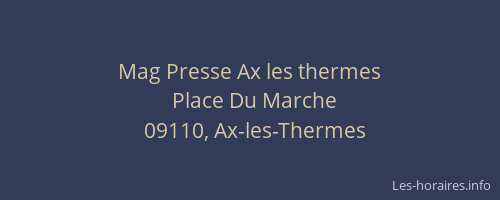 Mag Presse Ax les thermes
