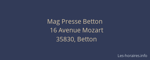 Mag Presse Betton